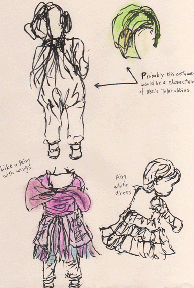 Sketch of Children\'s Costumes